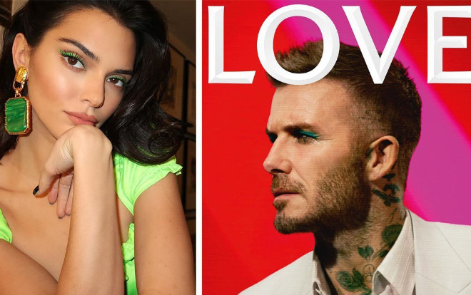 David Beckham 'bắt chước' Kendall Jenner makeup tông xanh neon lạ lẫm Ảnh 2
