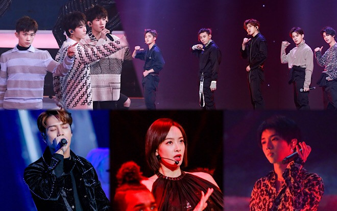 TFBOYS, NINE PERCENT cùng Jackson Wang (GOT7) và Tống Thiến bừng sáng trên sân khấu 'Đêm hội Weibo 2019' Ảnh 2