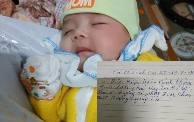 Bé gái xinh xắn hơn 2 tháng tuổi bị mẹ bỏ rơi ven đường kèm lá thư ‘vì điều kiện hoàn cảnh không được nuôi’ Ảnh 2
