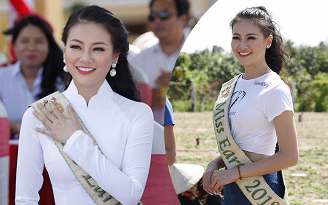 Mặc ‘nắng táp gió biển’, Hoa hậu Trái đất Phương Khánh hăng say trồng rừng, kêu gọi chống biến đổi khí hậu Ảnh 2