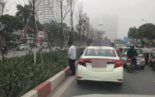 Hành động phản cảm của tài xế taxi khi đứng chờ tắc đường khiến dân mạng bức xúc Ảnh 2