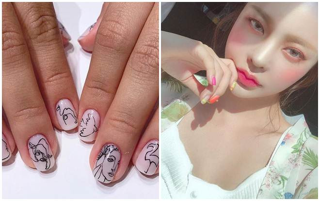 Màu nail 'mặt người' trở thành trend sơn móng năm 2019 Ảnh 2