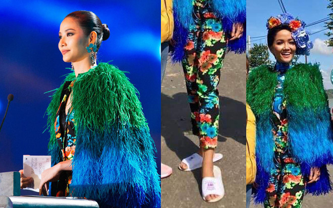 Cùng một bộ cánh nhưng hai số phận: H'Hen Niê 'lép vế' so với Hoàng Thùy khi đứng trên đường 'quái dị' Ảnh 2