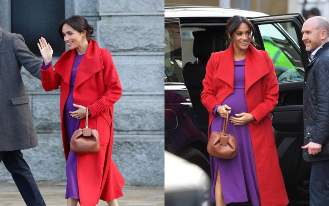 Meghan Markle bầu vượt mặt vẫn sành điệu 'chinh phục' gam màu khó nhằn Ảnh 2