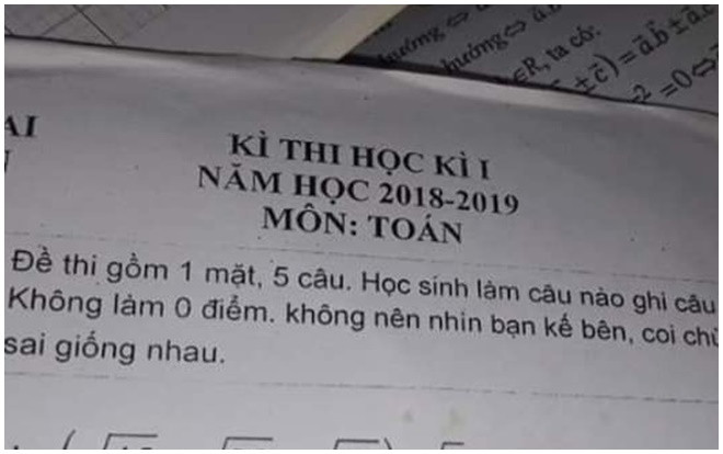 Thầy giáo có tâm nhất hệ mặt trời: In lời dặn siêu 'mặn' lên đề thi gây sốt MXH Ảnh 2
