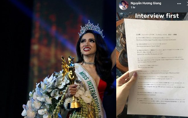 Hé lộ list câu hỏi phỏng vấn Hương Giang tại Miss International Queen Japan 2019 Ảnh 2