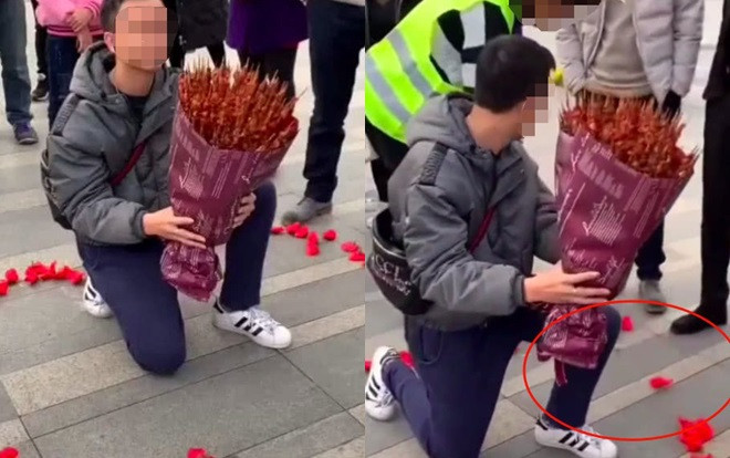 Nam sinh ĐH kỳ công tỏ tình bằng bó thịt xiên và vòng hoa hồng lãng mạn nhưng lại bị cô lao công chiếm sóng vì… Ảnh 2