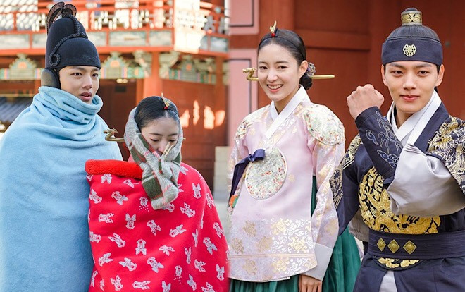 'The Crowned Clown': Yeo Jin Goo và Lee Se Young cuốn chăn quanh người, chống rét trên phim trường Ảnh 2