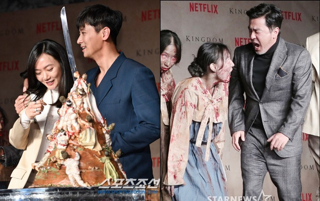 Họp báo 'Kingdom': Bae Doo Na, Joo Ji Hoon và Ryu Seung Ryong bị dọa 'hú hồn' khi đoàn quân dạ quỷ bất ngờ xuất hiện Ảnh 2