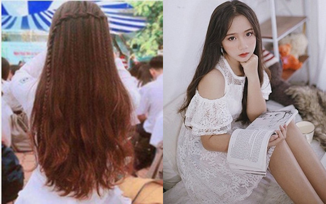 Chỉ một bức ảnh chụp phía sau, nữ sinh khiến bao chàng đau tim vì tóc mây cực đẹp cùng thân hình quyến rũ Ảnh 2
