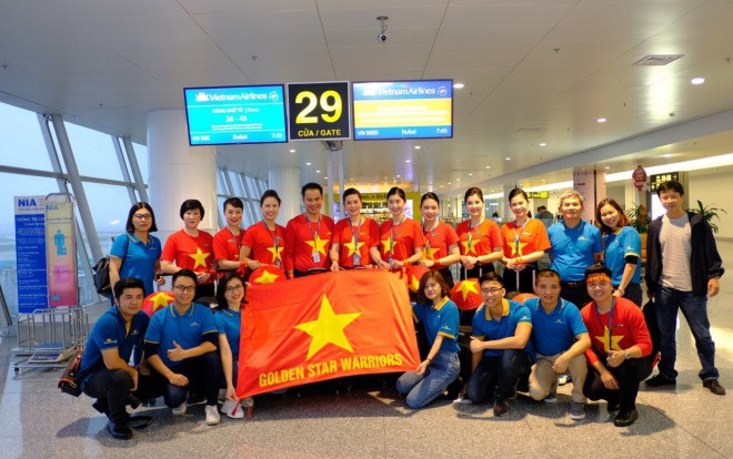 Hàng trăm cổ động viên sang Dubai tiếp lửa cho đội tuyển Việt Nam hạ Nhật Bản ở Tứ kết Asian Cup Ảnh 2