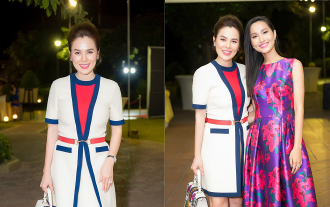 Hoa hậu Phương Lê dát đồ hiệu sang chảnh đọ sắc cùng mỹ nhân chuyển giới Hoài Sa Ảnh 2