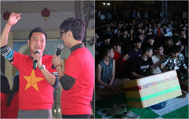 Cựu danh thủ Hồng Sơn hò hét cùng hàng nghìn học sinh FPT tiếp lửa ĐT Việt Nam đá Tứ kết Asian Cup Ảnh 2