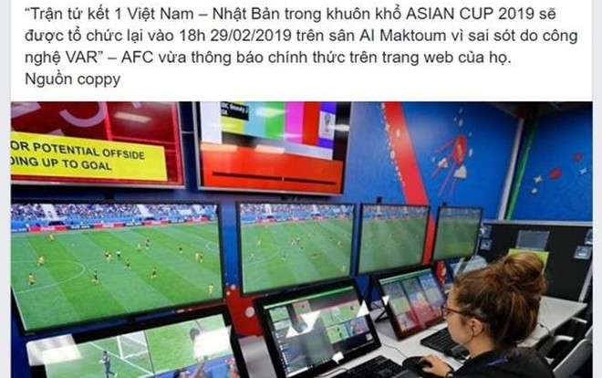 Thực hư thông tin Việt Nam và Nhật Bản sẽ đá lại trận tứ kết Asian Cup đang khiến nhiều người tin sái cổ Ảnh 2