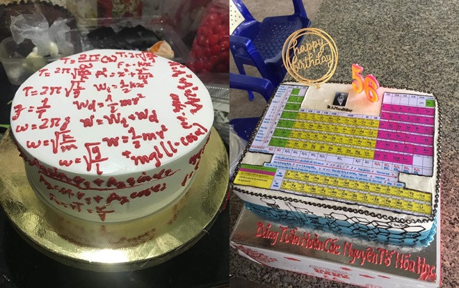 Những chiếc bánh sinh nhật thể hiện đúng chất giáo viên dạy Toán, Lý, Hóa khiến dân mạng chào thua vì độ sáng tạo Ảnh 2
