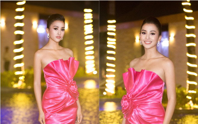 Hoa hậu Tiểu Vy khoe trọn chiếc cổ thanh tú và xương quai xanh quyến rũ dẫn đầu top sao đẹp Ảnh 2