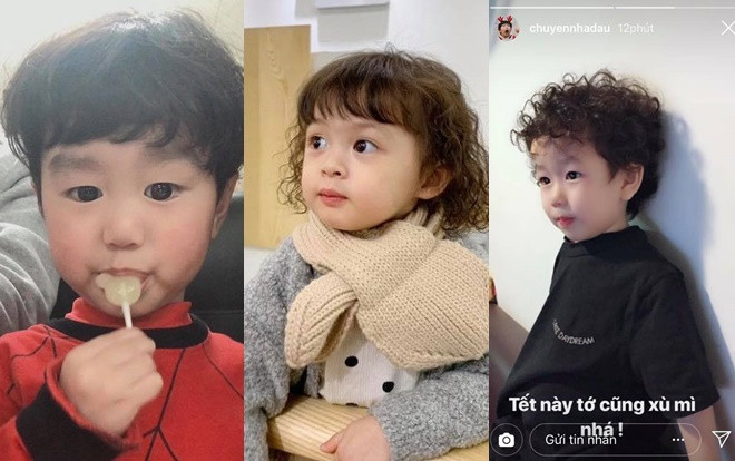 Đậu cũng đi làm tóc xoăn rồi này, thế là bộ 3 Đậu - Xoài - Cam có tóc giống nhau ăn Tết rồi đây! Ảnh 2