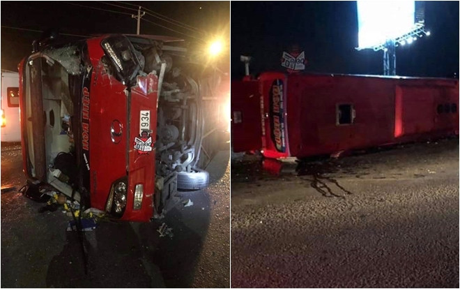 Lật xe giường nằm chở người dân về quê ăn Tết, nhiều hành khách hoảng loạn Ảnh 2