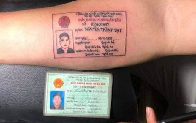 Thường xuyên bị mời lên phường vì nhậu về khuya lại quên giấy tờ tùy thân… anh chàng xăm hẳn CMND lên tay khiến dân mạng cười ngặt nghẽo Ảnh 2