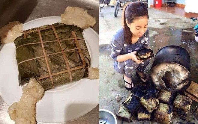 Khóc thét với tác phẩm bánh chưng ngày Tết của các 'thánh hậu đậu', xem mà không nhịn nổi cười Ảnh 2