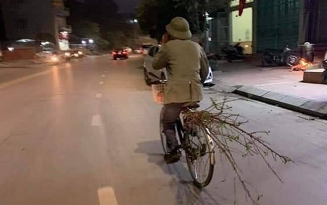 Ngọt ngào như tình yêu của cụ ông dành cho vợ: Vừa đạp xe chở cành đào vừa hô ‘Bà nó ơi tôi sắm được đào Tết rồi’ Ảnh 2