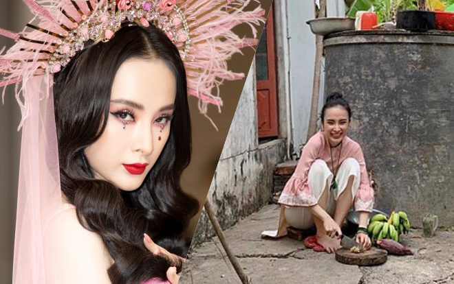 Rũ bỏ hình ảnh kiêu sa quý phái, Angela Phương Trinh cũng có lúc 'tảo tần' thế này ở quê nhà! Ảnh 2