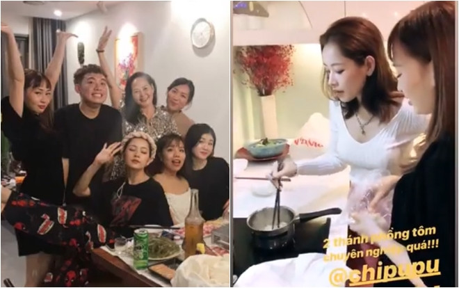 Hội bạn thân hot girl Chi Pu, Sunht cùng người yêu 'quẩy tới bến' trong tiệc mừng năm mới Ảnh 2