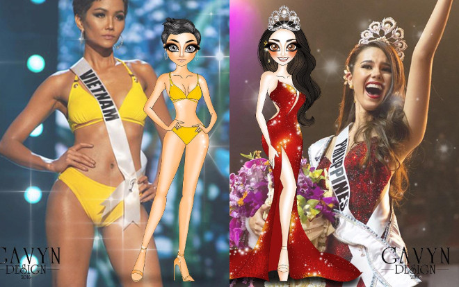 'Lịm tim' với hình vẽ chipi cực yêu của H'Hen Niê và loạt kim Hoa hậu hot nhất lúc này Ảnh 2