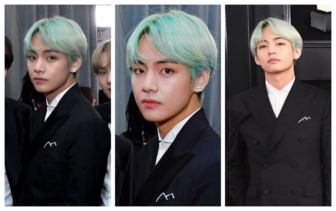 Lần đầu tham gia dự Grammy, V (BTS) đã 'gây bão mạng xã hội'  với mái tóc xanh Ảnh 2