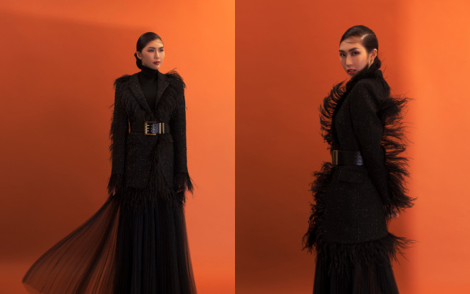 Hoa hậu Tường Linh lột xác sắc lạnh trong bộ hình thời trang quý cô bí ẩn Ảnh 2