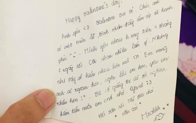 Vừa mới chia tay, chàng trai bật khóc khi đọc lại dòng thư bạn gái gửi đúng ngày Valentine 3 năm trước Ảnh 2