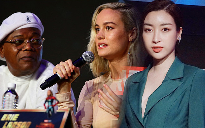 Clip: Hoa hậu Đỗ Mỹ Linh nói tiếng Anh lưu loát khi đặt câu hỏi cho Captain Marvel tại Singapore Ảnh 2