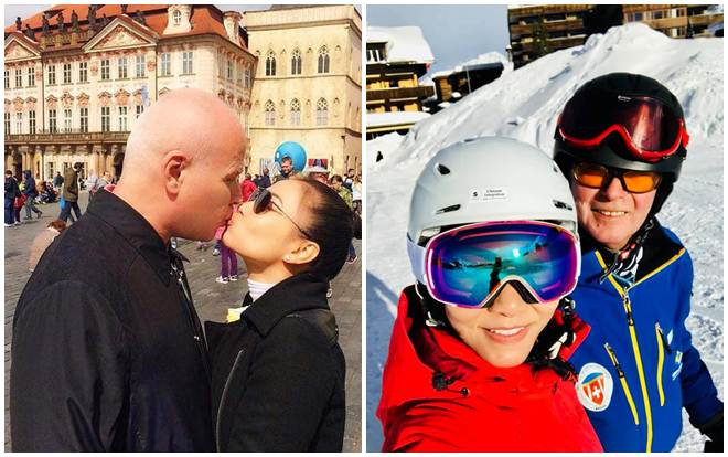 Thu Minh hôn chồng tình cảm giữa quảng trường ngập nắng Ảnh 2