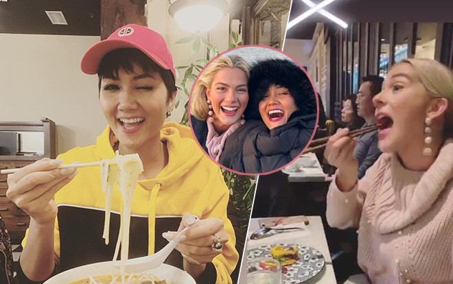 Cái kết trái ngang khi H'Hen Niê hướng dẫn hoa hậu Mỹ 'Hồng Hạ' dùng đũa: Quá đáng yêu! Ảnh 2