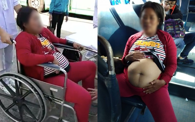 Sự thật về clip người phụ nữ giả mang bầu sắp sinh nhằm lừa gạt tiền quyên góp trên xe buýt Ảnh 2