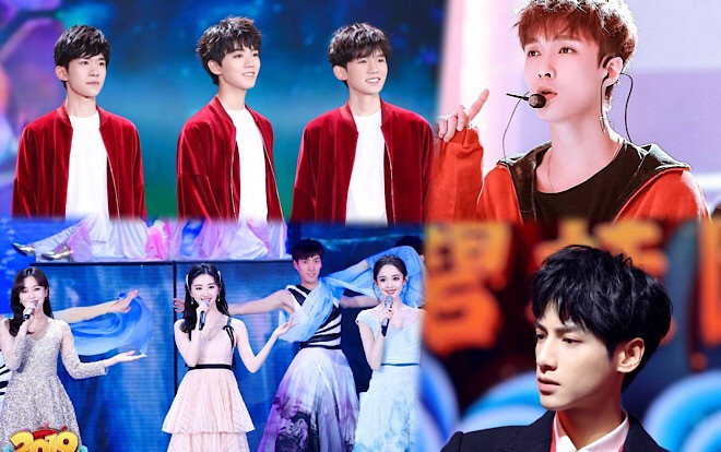 TFBOYS, Tần Lam, Trương Nghệ Hưng cùng La Vân Hi hâm nóng sân khấu 'Tết Nguyên Tiêu CCTV 2019' Ảnh 2
