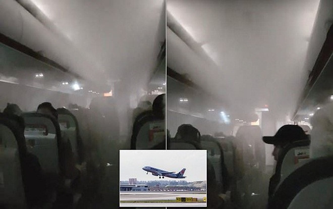 Hành khách gặp phen kinh hoàng khi sương mù ngập tràn khoang máy bay Ảnh 2