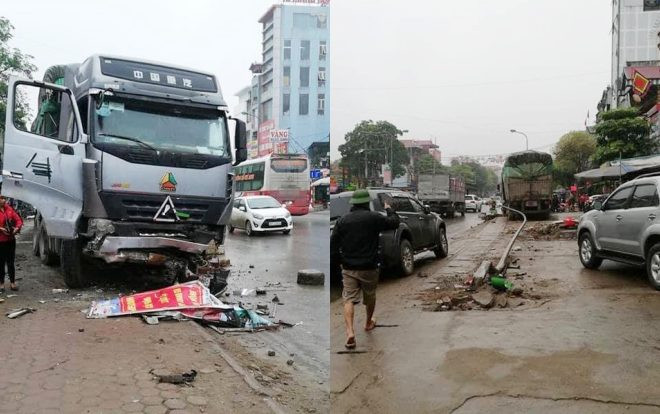 Xe tải mất lái gây tai nạn kinh hoàng, tài xế taxi đang chờ đón khách bị tông tử vong Ảnh 2