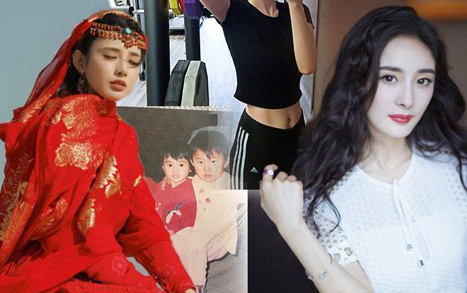 Bành Tiểu Nhiễm đăng ảnh năm lên 2 tuổi đã diện váy đỏ giống Tiểu Phong, Dương Mịch khoe vòng eo con kiến Ảnh 2