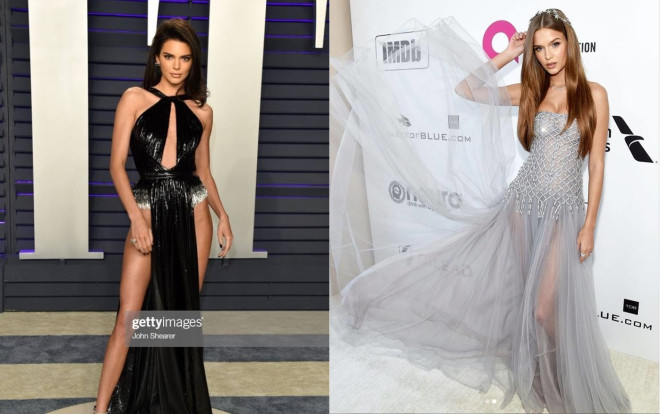 Tiệc hậu Oscar: Kendall Jenner mặc hở gây sốc, 3 chân dài quốc tế chọn đồ của NTK Việt Ảnh 2