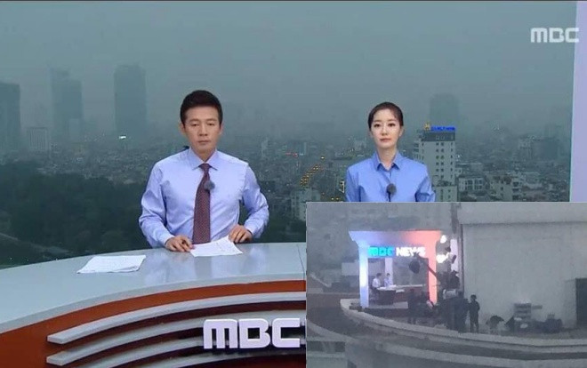 'Chịu chơi' như MBCnews Hàn Quốc: Đưa tin thời sự ngay trên nóc khách sạn Daewoo Hà Nội Ảnh 2