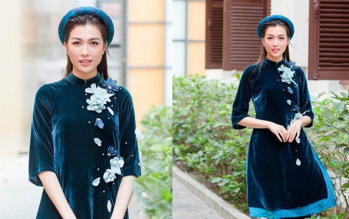 Diện áo dài nhung nhưng Lệ Hằng chẳng hề già dặn nhờ bí quyết sau Ảnh 2