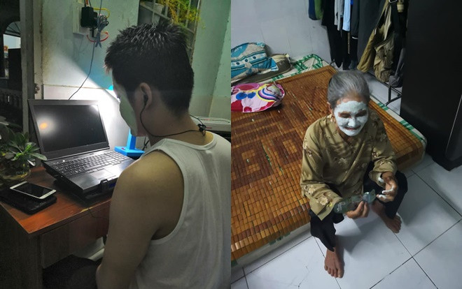 Người bà đáng yêu nhất hệ mặt trời: Thấy hai anh em đắp mặt nạ đất sét cũng liền bôi cho đẹp da Ảnh 2