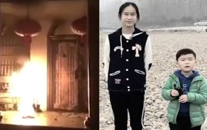 Xúc động bé gái dùng thân che chắn bảo vệ em trai khỏi đám cháy Ảnh 2