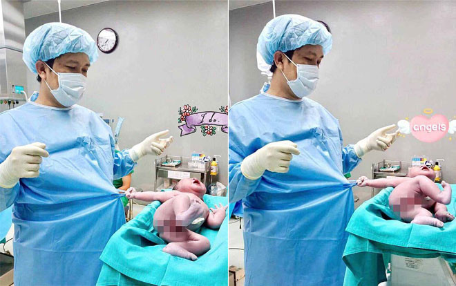 Bé sơ sinh Việt Nam nắm chặt áo bác sĩ, gào khóc 'ăn vạ' khiến cư dân mạng thế giới phát cuồng Ảnh 2