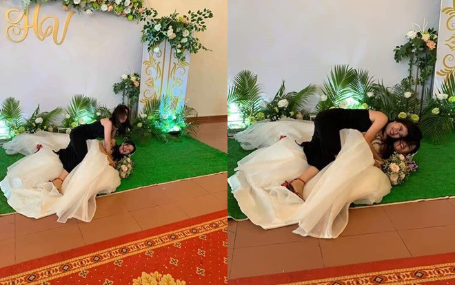 Cô gái cười như được mùa, xô ngã cả cô dâu trong đám cưới: Có một niềm hạnh phúc mang tên khi bạn thân thoát ế Ảnh 2