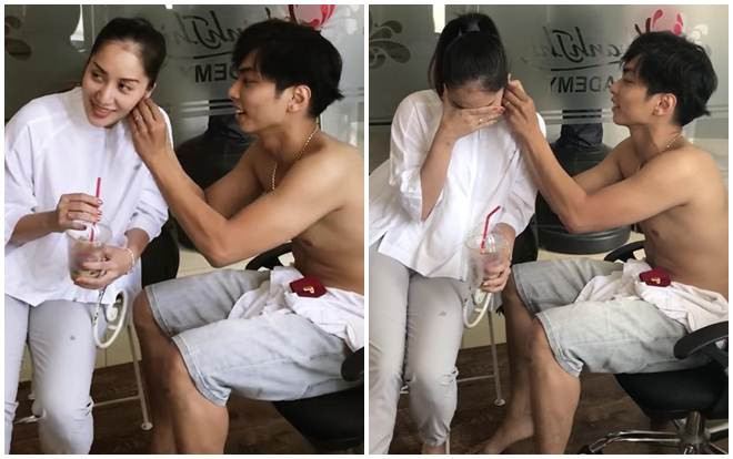 Phan Hiển tặng quà 8/3 bất ngờ, Khánh Thi xúc động không kiềm được nước mắt Ảnh 2