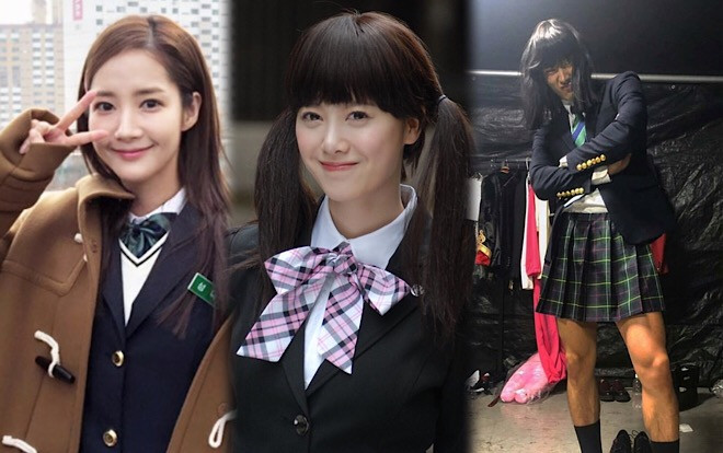 Tạo hình nữ sinh của Park Min Young, Choi Siwon, Goo Hye Sun: Quá tuổi nhưng vẫn trẻ trung Ảnh 2