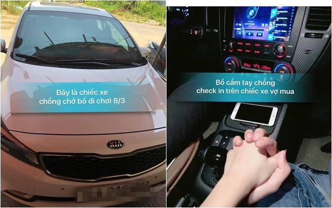 Chuyện buồn đêm mùng 8/3: Bồ nhí khoe ảnh nắm tay cùng chồng ngay trên ô tô sang vợ mới tậu Ảnh 2