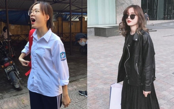 Đi học mặc đồng phục giản dị, đi chơi bỗng hóa hot girl sang chảnh Ảnh 2
